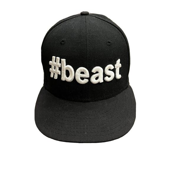 New Era 9Fifty Mens Black #Beast Adjustable Snapback Hat Baseball Cap 100% Wool - Picture 1 of 8